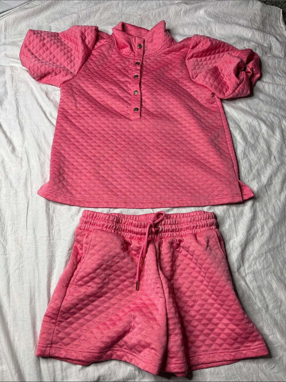 MARY SQUARE madelyn shorts & top set in pink M